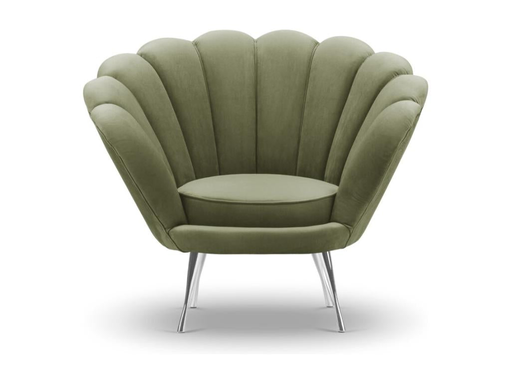 Cosymeub - Fauteuil Cosymeub en velours vert - 98x78x76cm DYER74411