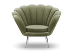 Cosymeub - Fauteuil Cosymeub en velours vert - 98x78x76cm DYER74411