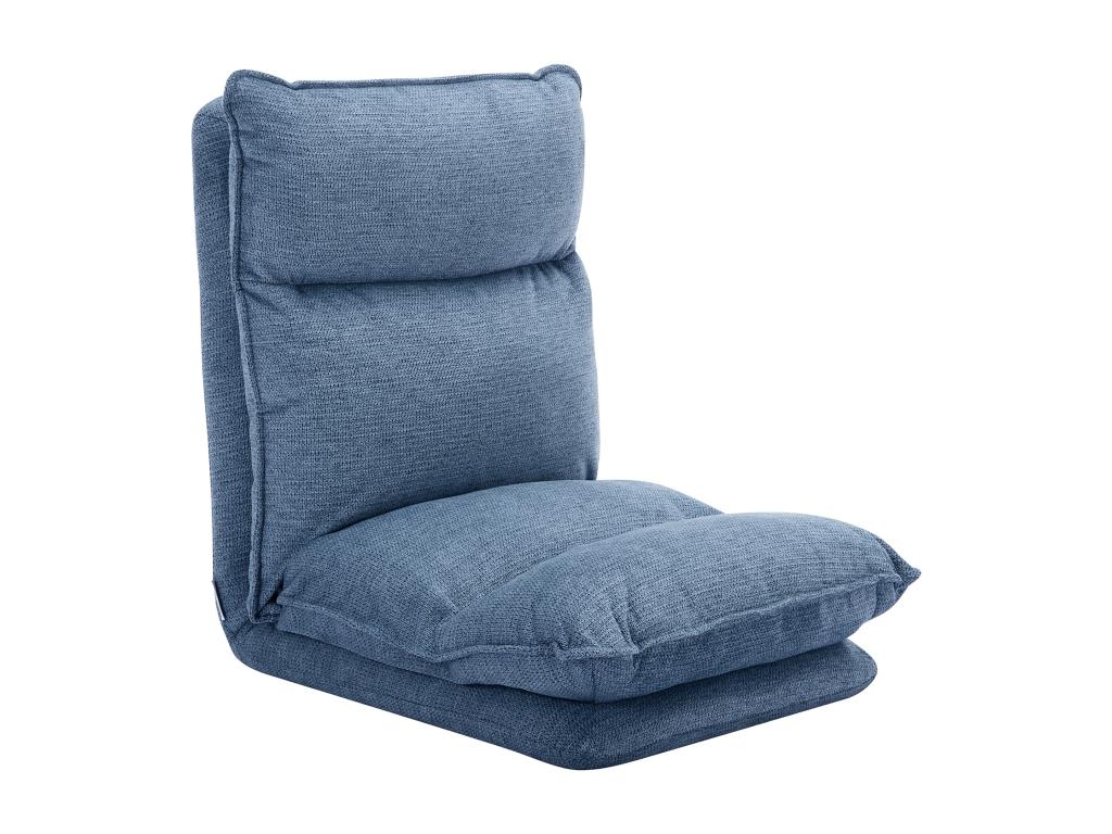 Fauteuil paresseux convertible réglable en tissu chiné bleu Cosymeub WBNA05869