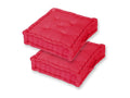 Coussin de sol lot de 2 - 60x60 cm Rouge Piment PCAX85057