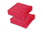 Coussin de sol lot de 2 - 60x60 cm Rouge Piment PCAX85057