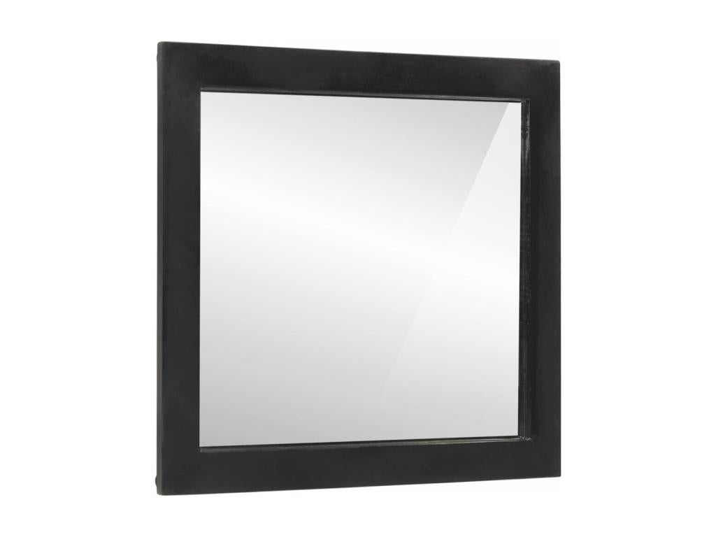 Miroir de salle de bain 55x1x60cm verre et bois massif manguier PVJL31507