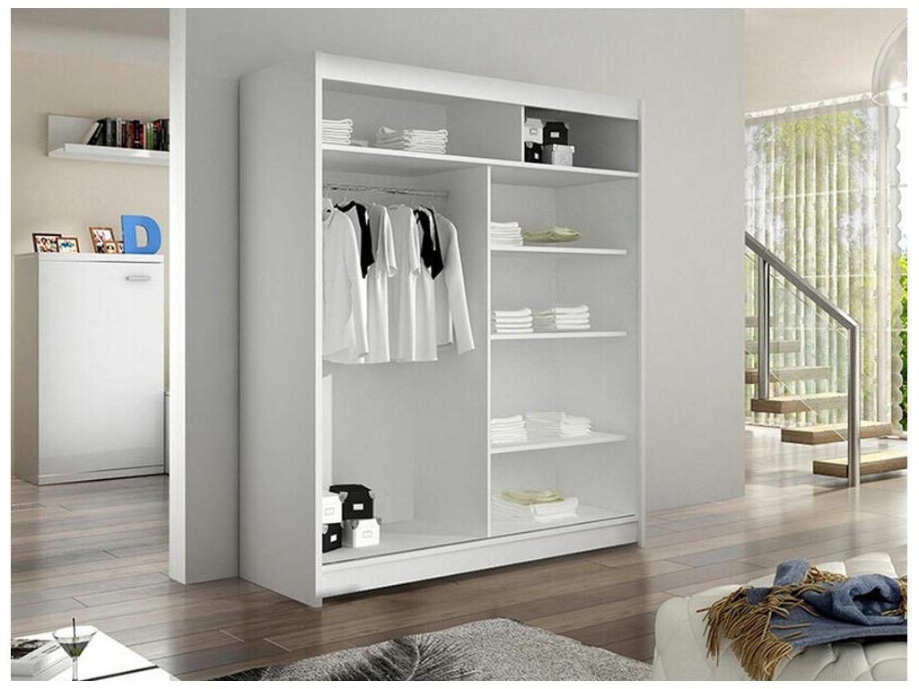 Armoire Cosymeub 150 Chêne Cosymeub - Noir 200x120x58cm Portes d'armoire Glissement OXWW55609