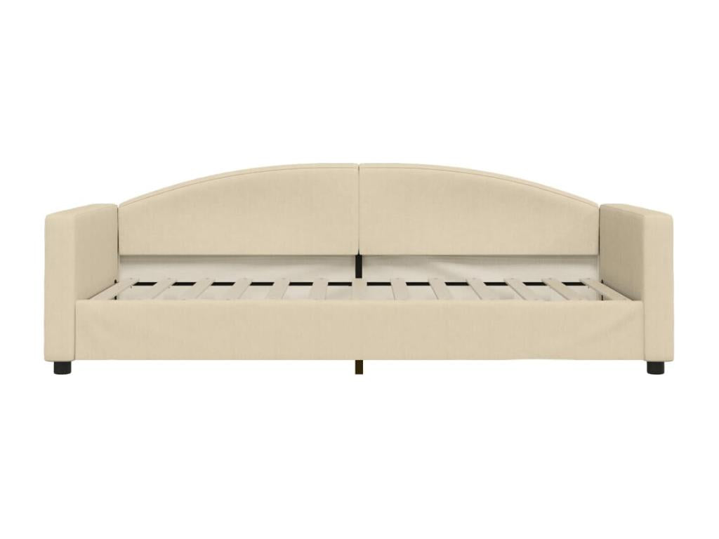 Lit de repos sans matelas crème 90x200 cm tissu WTZC03645