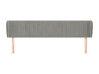 Tête de lit avec oreilles Gris clair 183x23x78/88 cm Velours VOFC10799