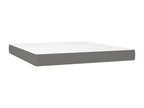 Sommier tapissier et matelas et LED Gris foncé 160x200 cm Tissu MXKA99701