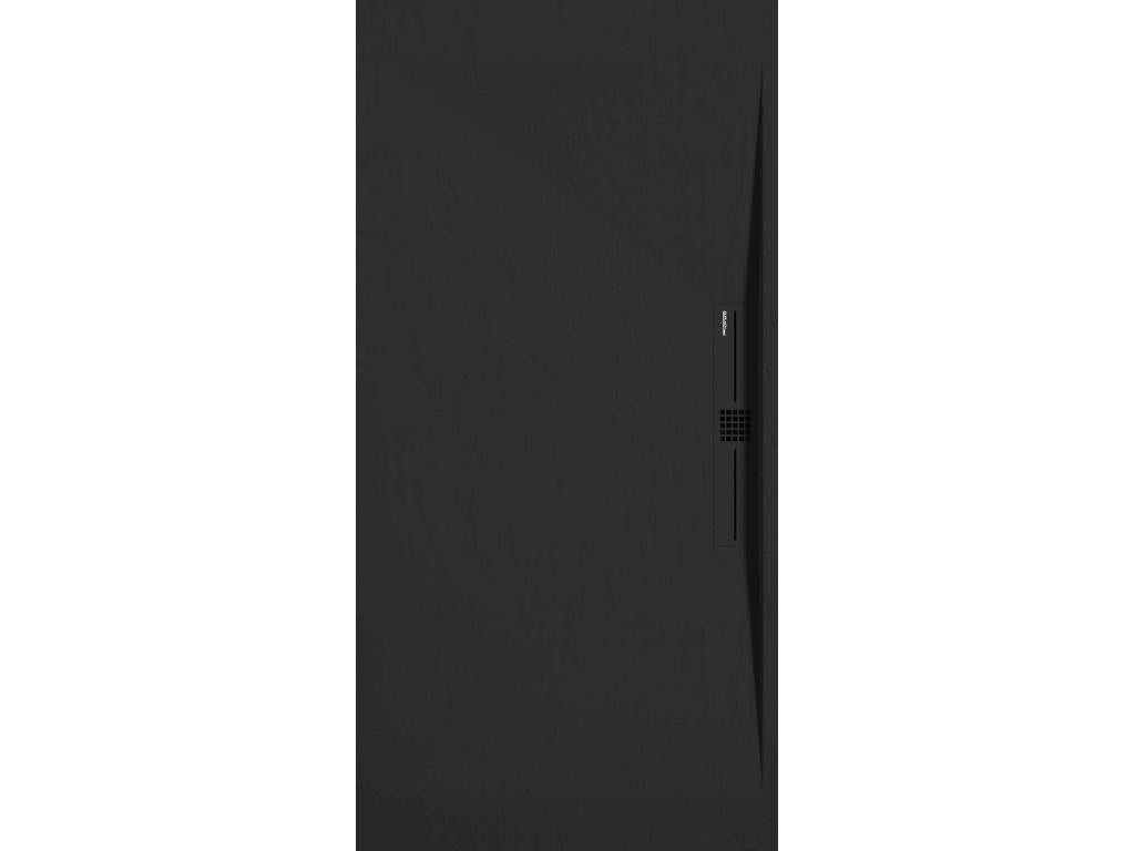 Receveur de douche Noir finition Ardoise Cosymeub SIDE grille de couleur - 180x90 cm PZAN11815
