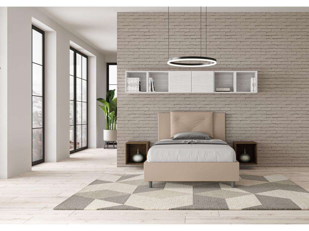 Lit 1 place et demi sans sommier rembourré 120x200 similicuir Cosymeub LPPV68664