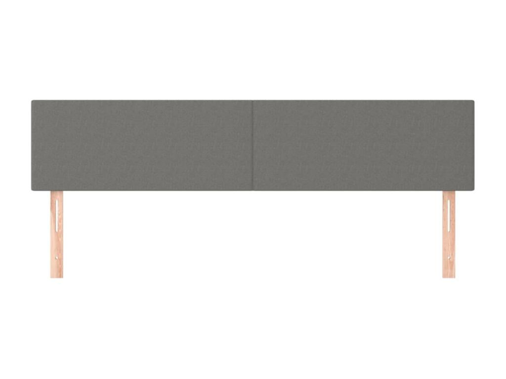 Têtes de lit 2 pcs Gris foncé 100x5x78/88 cm Tissu PDYK78186