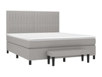 Lit à sommier tapissier avec matelas Gris clair 180x200cm Tissu MFOK56158