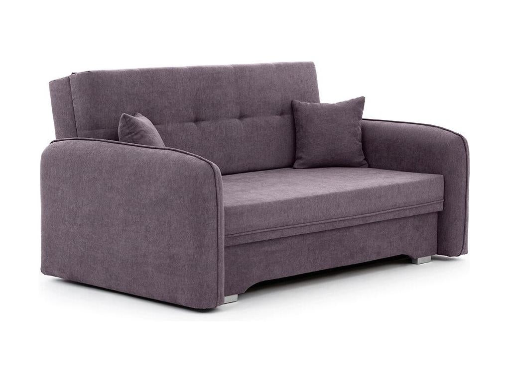 Petit canapé convertible original tissu violet Cosymeub 155cm FPVJ23450