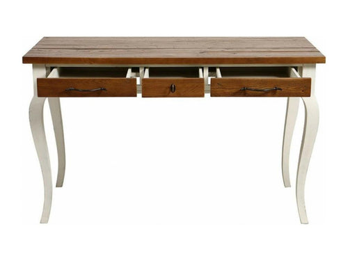 Bureau 3 Tiroirs Bois Blanc - Cosymeub JHBR92587