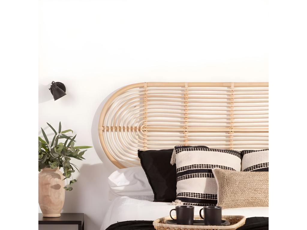 Tête de lit double en rotin naturel 170x60 cm-Cosymeub IZPG10003