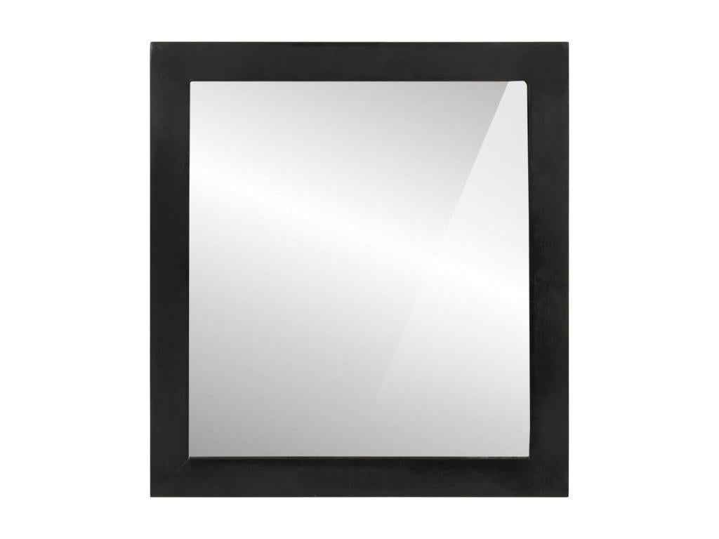 Miroir de salle de bain 55x1x60cm verre et bois massif manguier PVJL31507