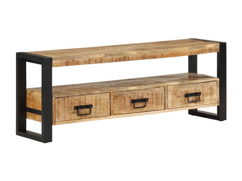 Meuble TV 120x30x45 cm Bois massif de manguier VXWB77286