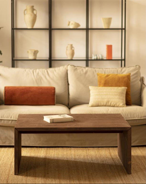 Table basse en bois de sapin marron 109,4x59x74cm - Cosymeub BULV72524