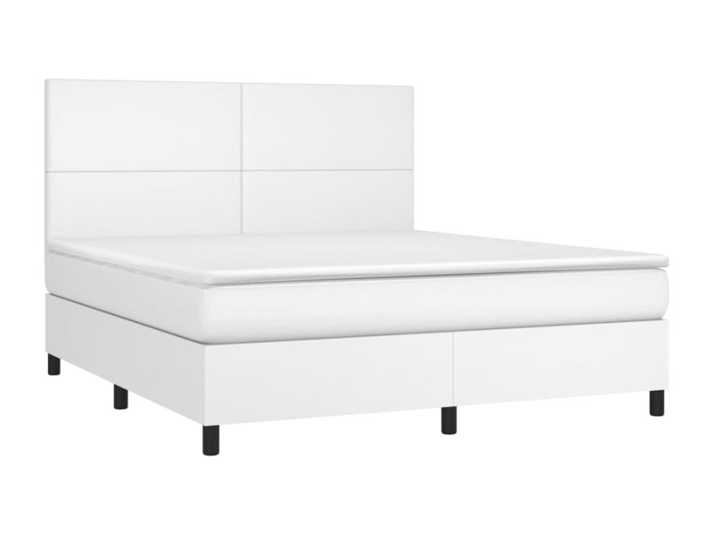 Sommier à Cosymeub de lit avec matelas et LED Blanc 180x200 IMOM40521
