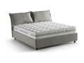 Lit double Cosymeub Lit coffre avec revêtement en tissu Made in Italy Ouverture frontale avec matelas 140x200 cm inclus Gris AEWC66549