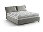 Lit double Cosymeub Lit coffre avec revêtement en tissu Made in Italy Ouverture frontale avec matelas 140x200 cm inclus Gris AEWC66549