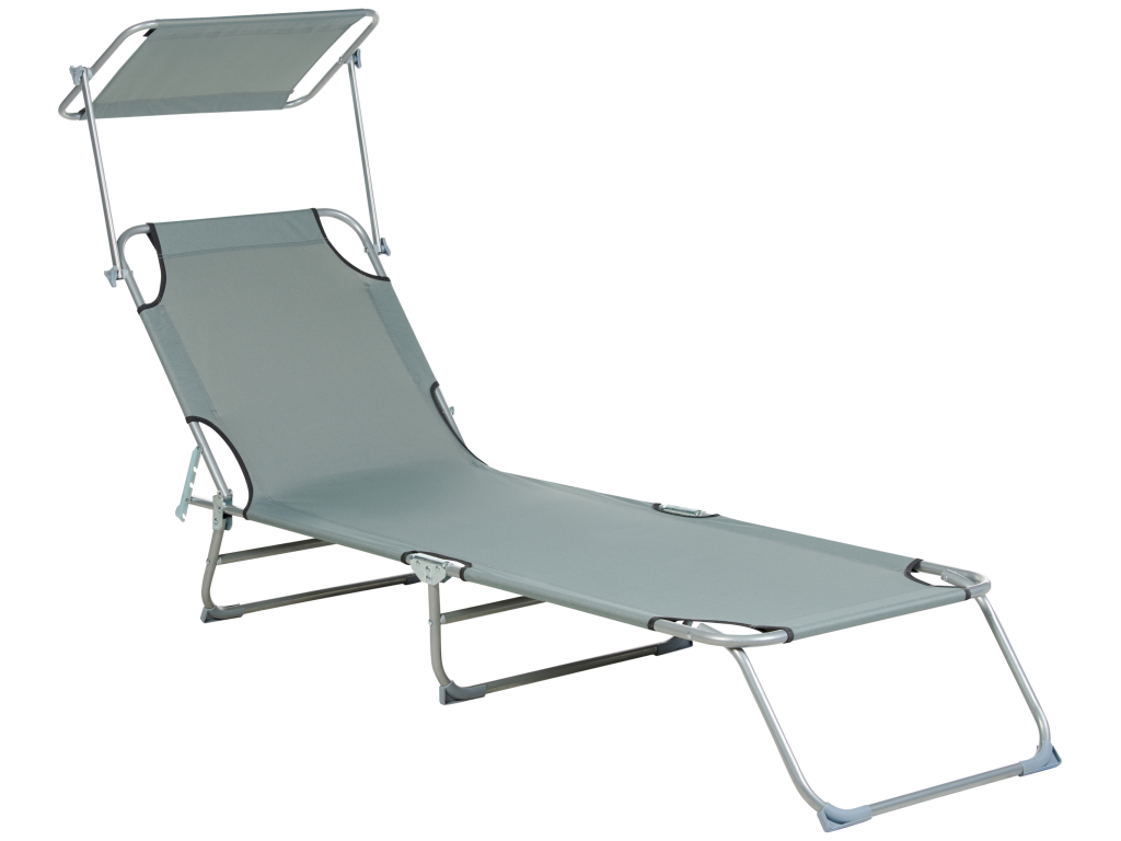 Chaise longue Métal Gris Cosymeub VMJO15122