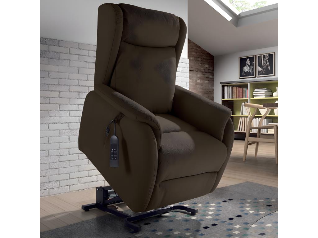 Cosymeub - Fauteuil Releveur Tissu Coloris Marron GEOR17600