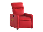 Fauteuil massant inclinable rouge similicuir WFWV44619