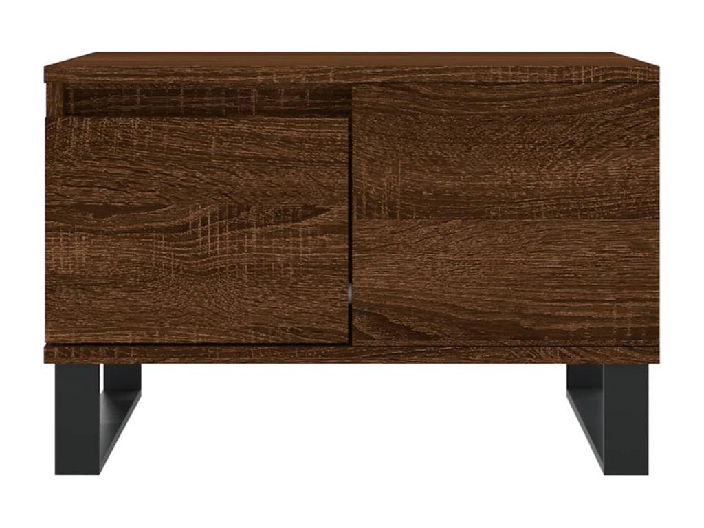 Table basse chêne marron 55x55x36.5 bois d'ingénierie JDKS83127