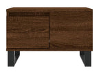 Table basse chêne marron 55x55x36.5 bois d'ingénierie JDKS83127