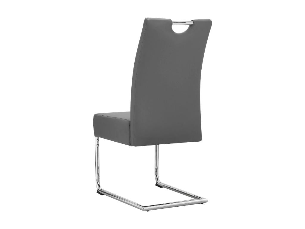 Chaise de salle à manger 2 Pack PU Gris Clair OVCC37350