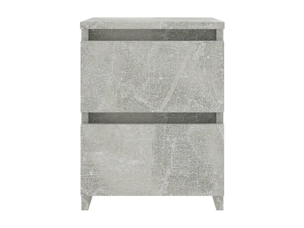 Tables de chevet 2 pcs Gris béton 30x30x40 cm Bois d'ingénierie FYXE54476