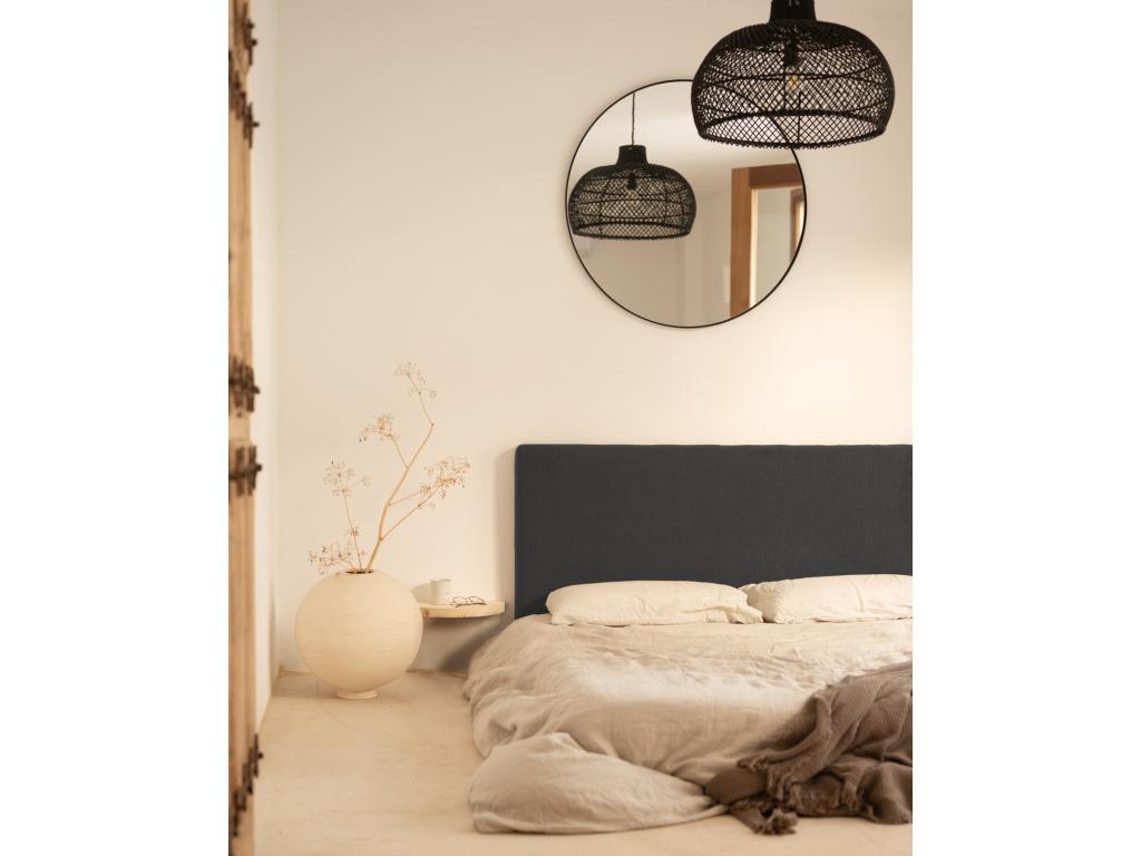 Tête de lit en coton gris anthracite 200x80cm - Cosymeub EEPX80314