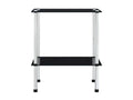 Etagère à 2 niveaux Noir 40x40x47 Verre trempé BTGA57913