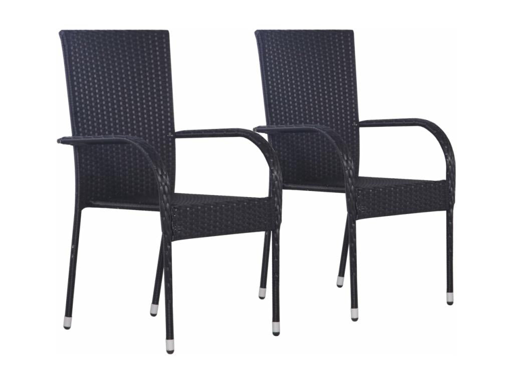 Ensemble à manger de jardin 3 pcs Noir TMUU90054