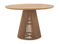 Table à manger de jardin en teck D.120 cm - Naturel clair - Cosymeub NNHG60288
