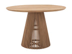Table à manger de jardin en teck D.120 cm - Naturel clair - Cosymeub NNHG60288