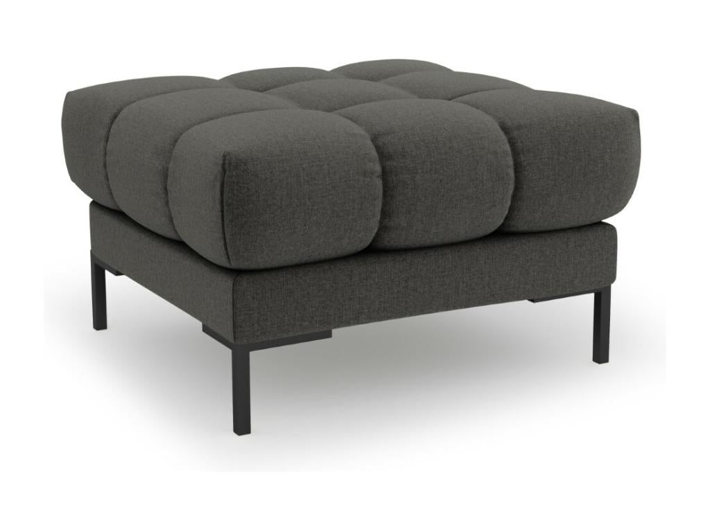 Cosymeub - Pouf Cosymeub en tissu structurel gris foncé - 60x60x41cm PMFT09510