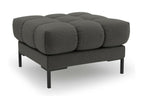 Cosymeub - Pouf Cosymeub en tissu structurel gris foncé - 60x60x41cm PMFT09510