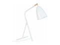 Lampe de bureau bipied métal blanc doré 40 cm. PCWH05393