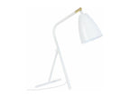 Lampe de bureau bipied métal blanc doré 40 cm. PCWH05393