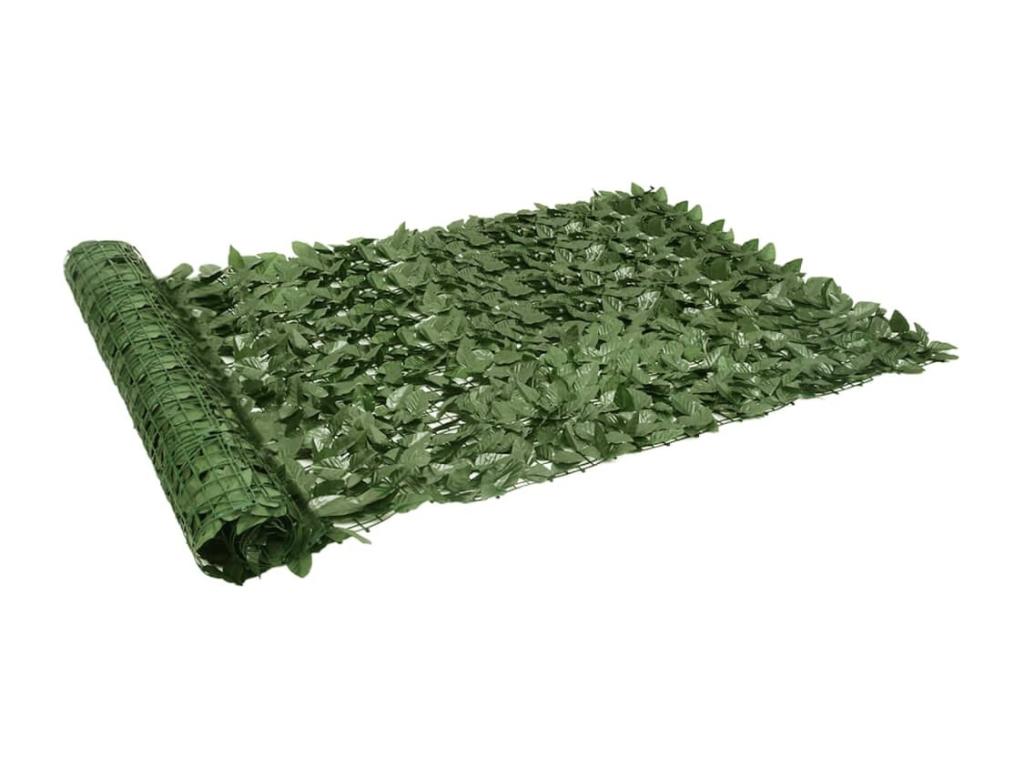 Paravent de balcon avec feuilles vert foncé 200x150 cm ABPM58447