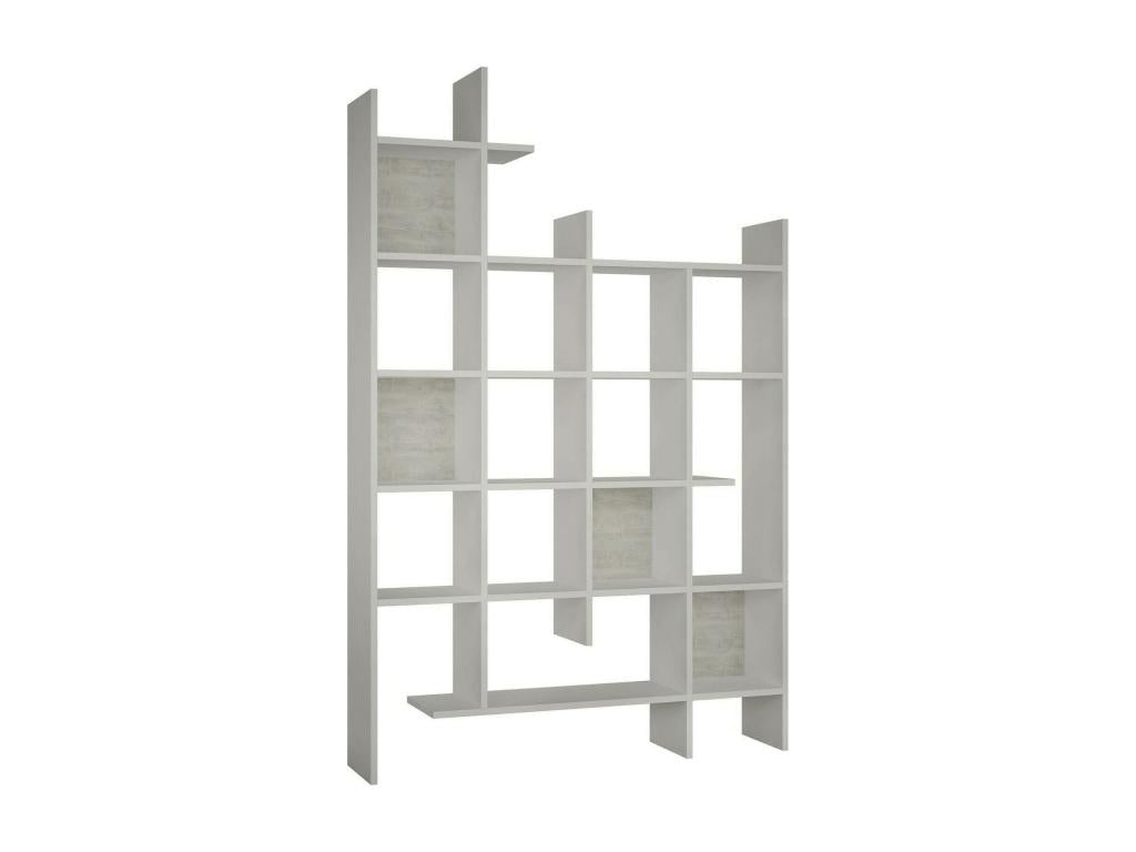 Bibliothèque Cosymeub Etagère de bureau Porte-livre mobile Librairie 122x26h188 cm Blanc GBCV39100