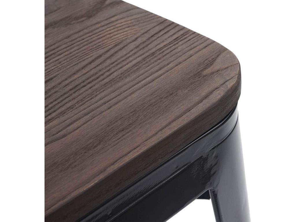 Lot de 2 tabourets métal marron 42x42x76 cm TDB04046 ULBL63410