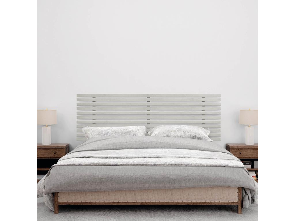 Artigeo Tête de Lit Bois Recyclé Dm Style Palette Japonaise 135x46cm Lit 135 - Gris Tribal NIPH41896