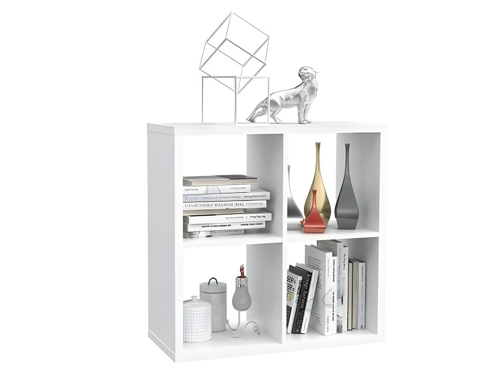 Etagère Cosymeub 4 casiers décor blanc - Classico ELJL09205