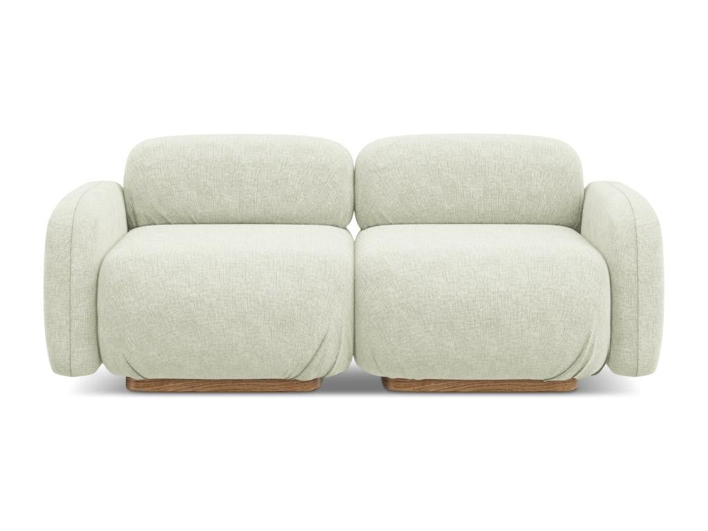 Canapé modulable 3 places en tissu chenille - blanc - Cosymeub YOGN58187