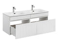 Meuble double vasque encastrée 120cm Artigeo Blanc GCGM95780