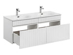 Meuble double vasque encastrée 120cm Artigeo Blanc GCGM95780