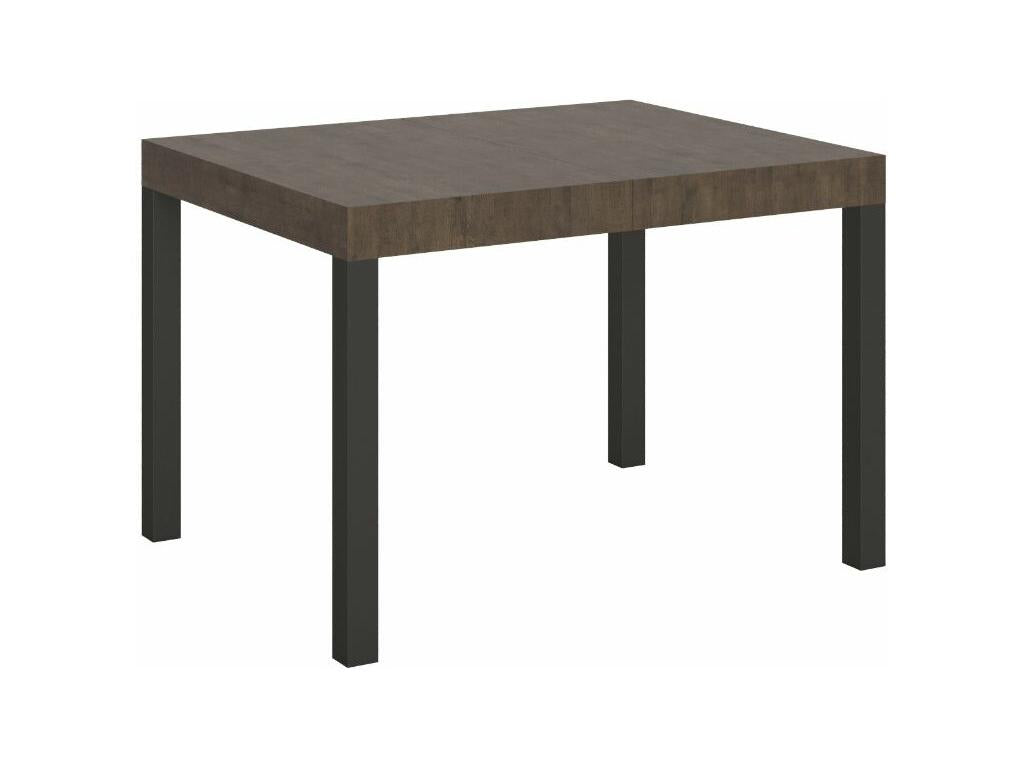 Table à manger extensible Cosymeub-Couleur Marron-Support 4 pieds-Largeur extensible 120 à 204cm PABI66674
