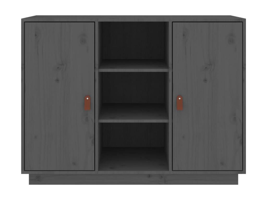 Buffet Gris 100x40x75 cm Bois massif de pin KPXI03106