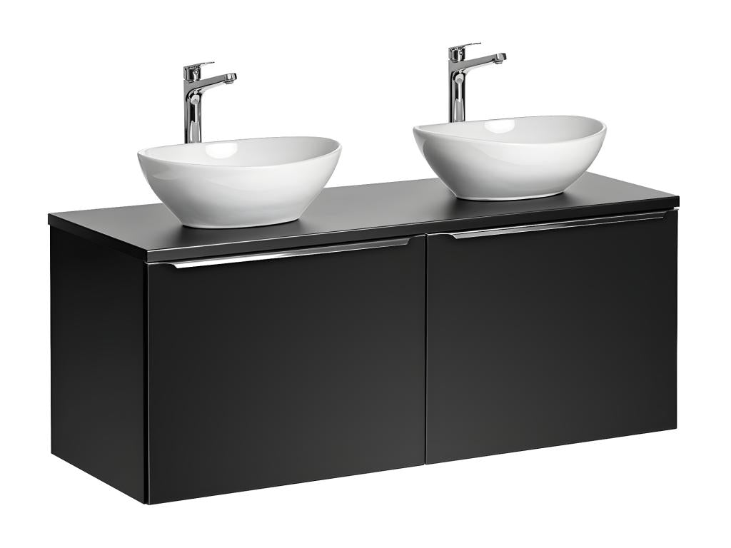 Meuble double vasque 120cm Éros Noir DBMM03056